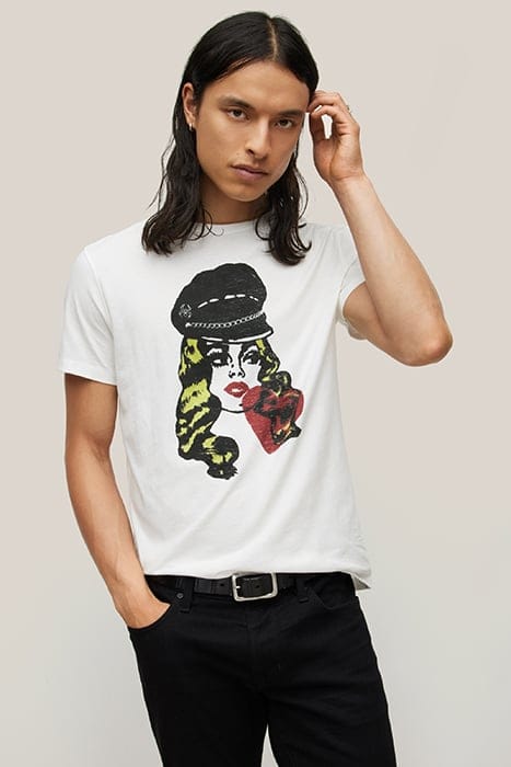 SS CREW TEE - BIKERHEART SALT 1
