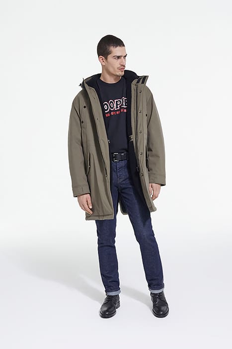 PARKA DOUBLEE DE FAUX MOUTON ALGUE 3