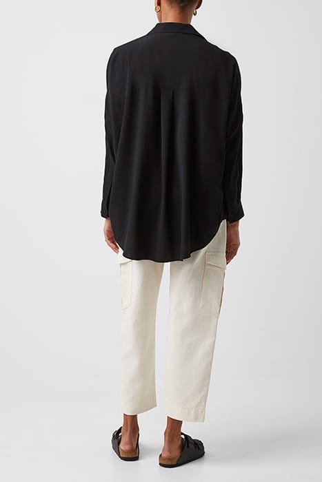 RHODES CREPE POP OVER SHIRT BLACK 3