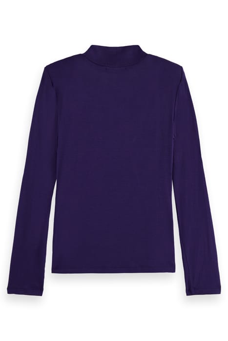SHOULDER PADDED LONG SLEEVE TOP AUBERGINE 4