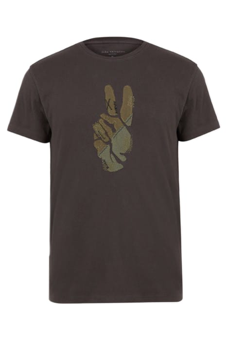 SS CREW TEE - BROKEN PEACE COAL 2