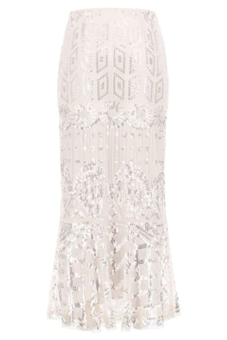 MARCIANO BY GUESS CRYSTAEMBROIDERED CRYSTAL BUFFY MINI SKIRT 4