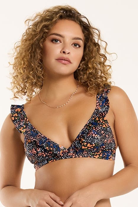 LADIES BOBBY BIKINI SET SPOTTED FLOWER BLACK SPOTTED FLOWER 5