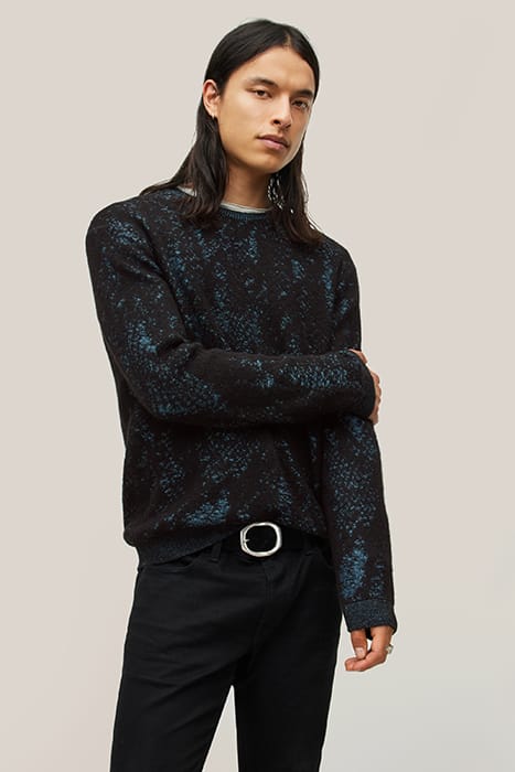 WAVERLY REGULAR FIT LS CREW WITH PYTHON COBALT 1