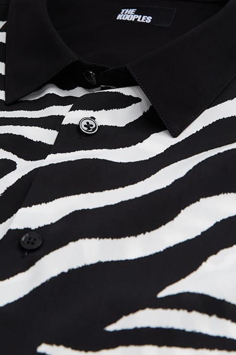 CHEMISE BI-COLORE PRINT ZEBRA BLACK WHITE 6
