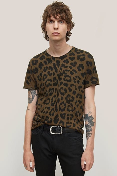 SS RAW EDGE TEE - CHEETAH ALL OVER PRINT SOIL 1