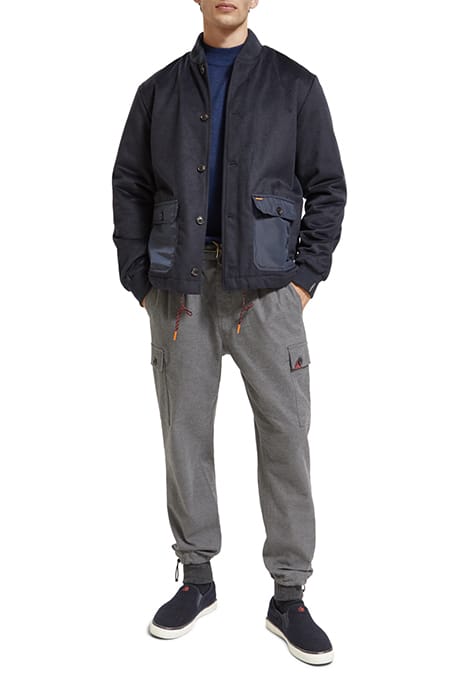 REVERSIBLE BOMBER JACKET IN MIXED QUALITIES NIGHT 3
