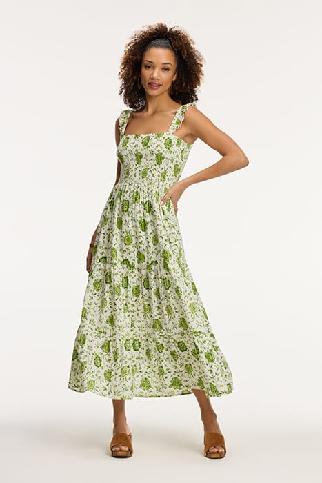 LADIES SEYCHELLES DRESS BOTANIC FLOWER GREEN BOTANIC FLOWER 1
