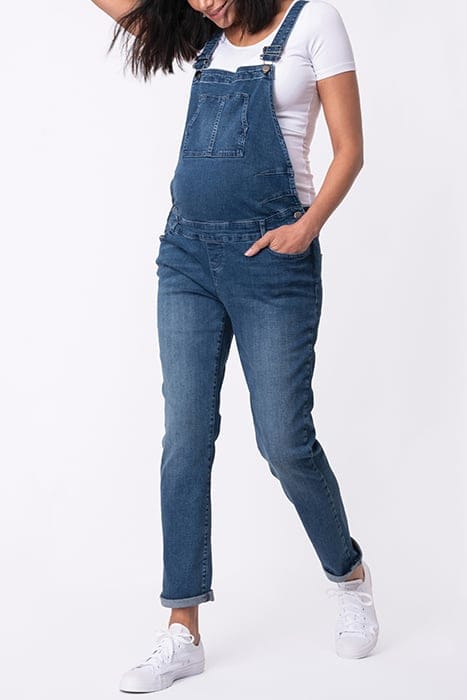 MATERNITY DENIM DUNGAREES BLUE 1