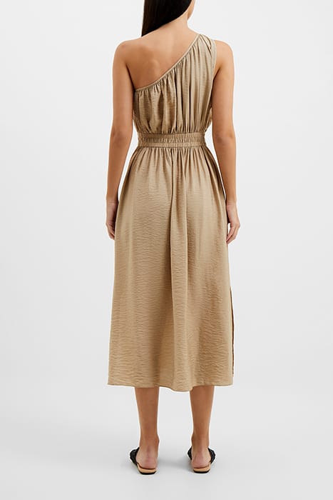 FARON MIDI ONE SHOULDER DRESS BROWN 2