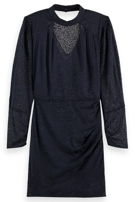 MOCK NECK MINI DRESS WITH OPEN BACK DETAIL NIGHT 4