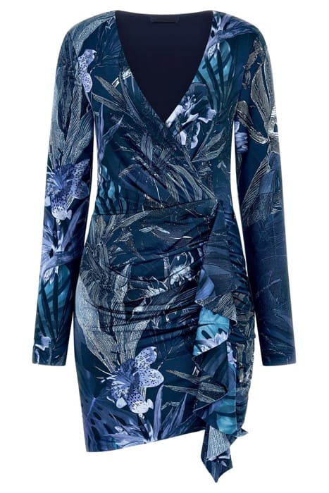 GUESS ECO LS EMILY DRESS ETCHED TROPICAL PRIN 4