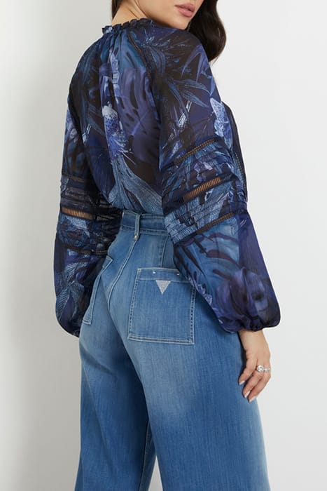 GUESS ECO LS GILDA TOP ETCHED TROPICAL PRIN 2