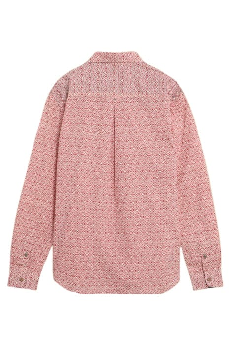 GEO DIAMOND PRINTED  SHIRT MID RED 3