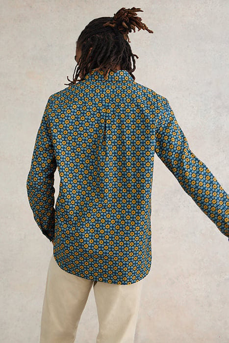 ROUND FLOWER PRINTED SHIRT NAVY PRINTED 4