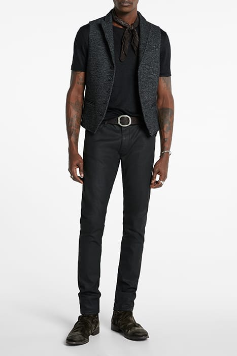 SLIM FIT PEAK LAPEL VEST STEEL GREY 2