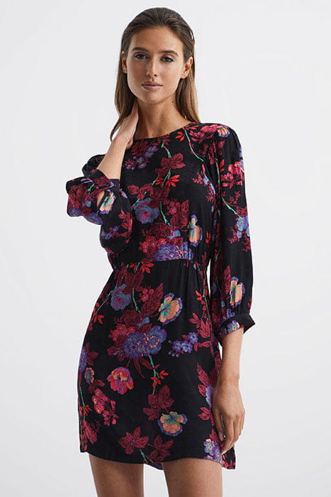 PAULINA MINI DRESS BLACK/PINK 1