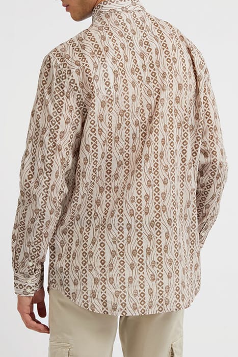 GUESS ECO LS COLLINS AOP SHIRT BEIGE BOHEMIAN PRINT 2