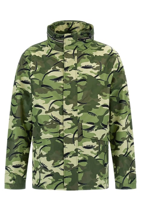 GUESS ECO TECHNICAL RAINCOAT GUESS CAMOU AOP PRIN 4