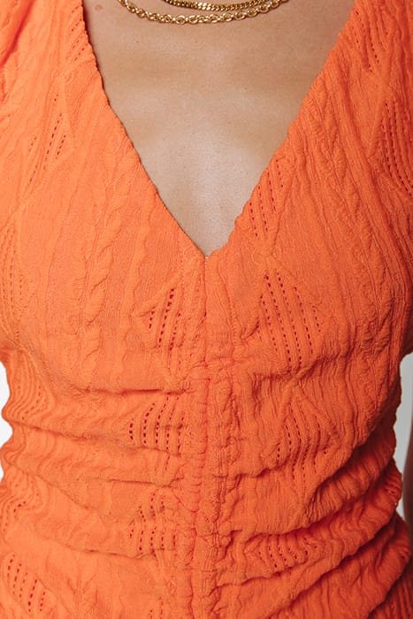 ZORAH BRODERIE DRESS BRIGHT ORANGE 4