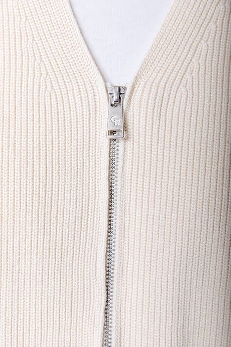 RILEY KNITTED ZIP VEST OFF WHITE 6