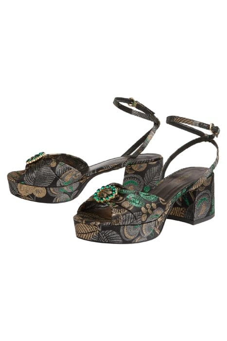 FS BRITTANY WEDGE SANDAL BLACK MIX 3