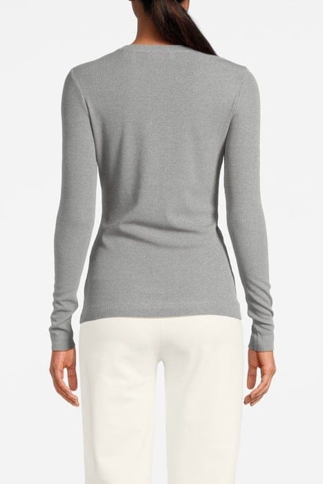 EV GLAM RIB LONGSLEEVE PEBBLE GREY 2