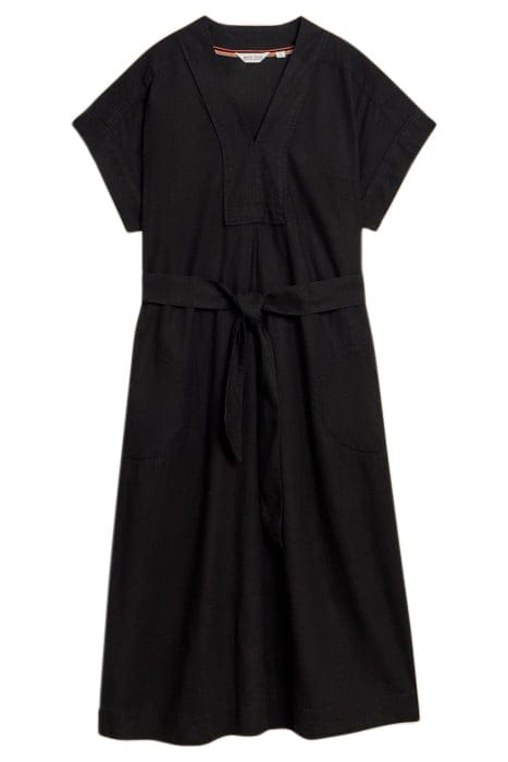 MARIANNE LINEN BLEND DRE PURE BLACK 3