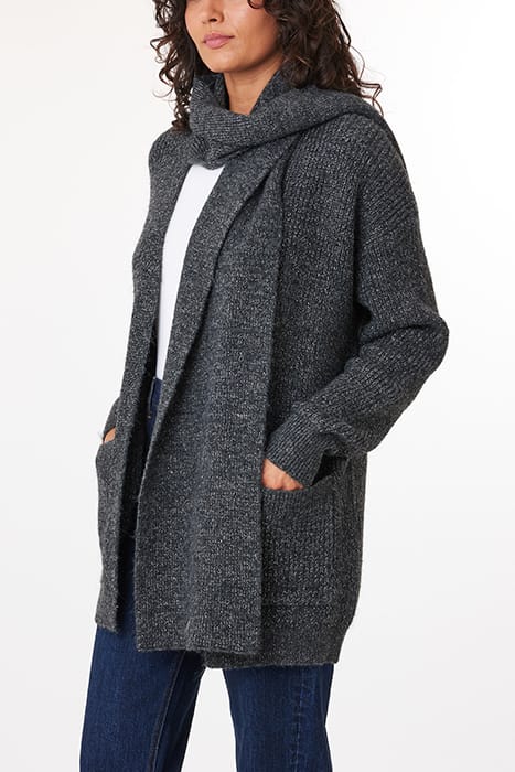 SWEATER CARDIGAN CHARCOAL GREY HEATHER 6