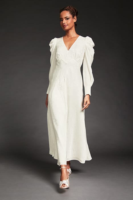 DR ROSE V NECK BRIDAL IVORY 1