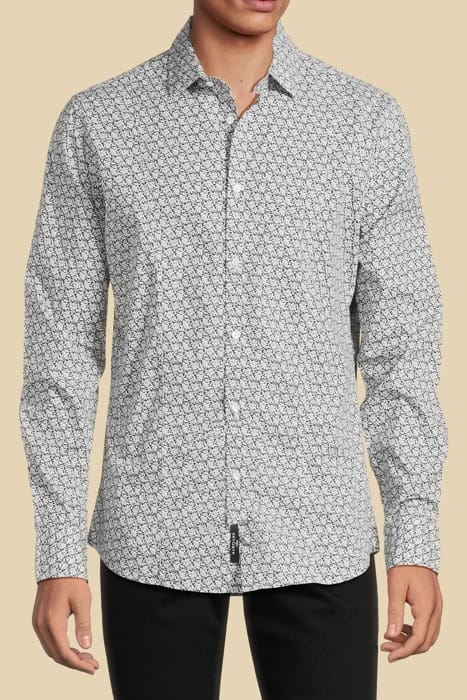 MARCIANO BY GUESS ITALIAN COLLA ROU AOP WHITE AND BLUE CASUA 1
