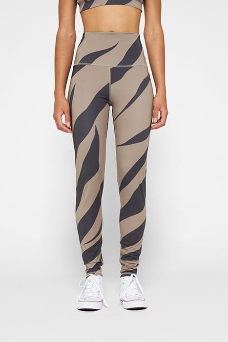 YOGA LEGGINGS ZEBRA WARM TAUPE 1