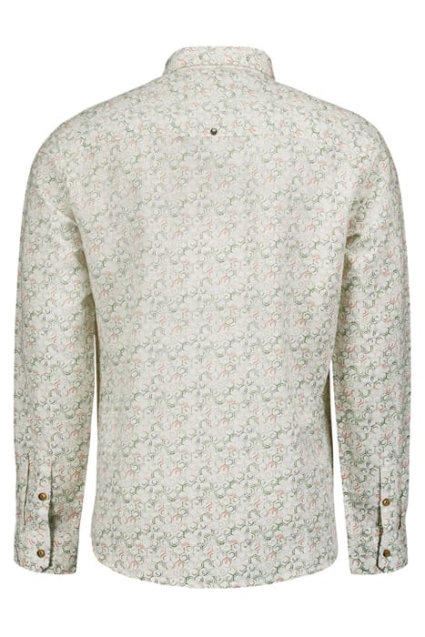 SHIRT ALLOVER PRINTED WITH LINEN WHITE 2