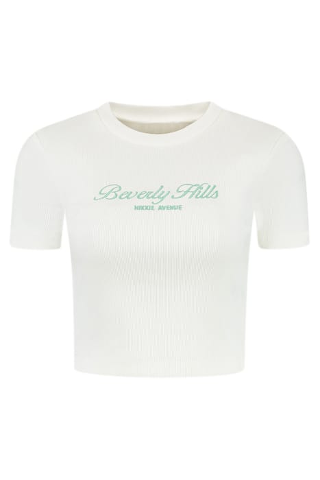 BEVERLY HILLS RIB TOP STAR WHITE 1