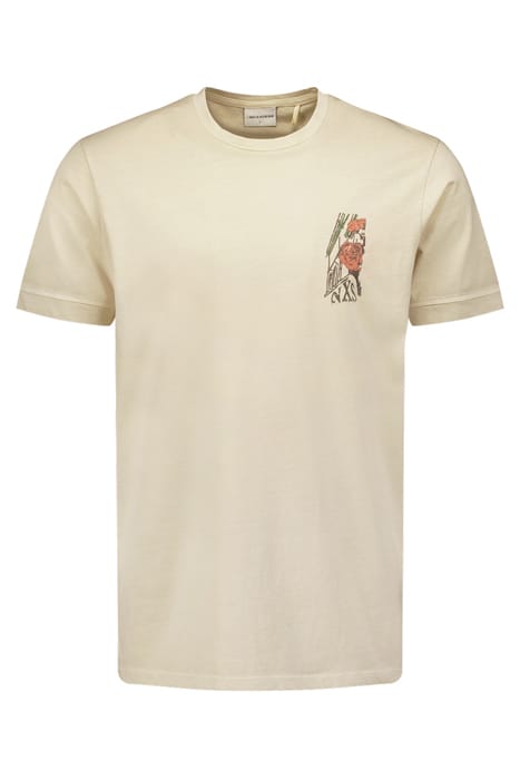 T-SHIRT CREWNECK PLACED PRINTS GARMENT DYED SLUB CEMENT 4