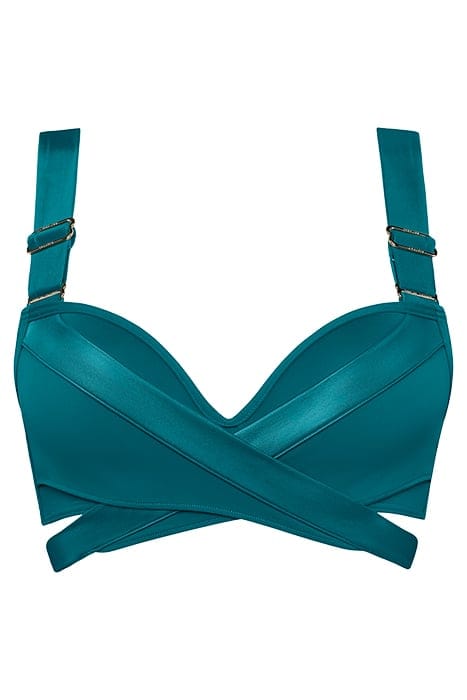 CACHE COEUR QUETZAL GREEN PUSH UP BIKINI TOP 3