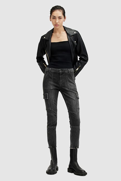 DURAN SKINNY CARGO WASHED BLACK 2