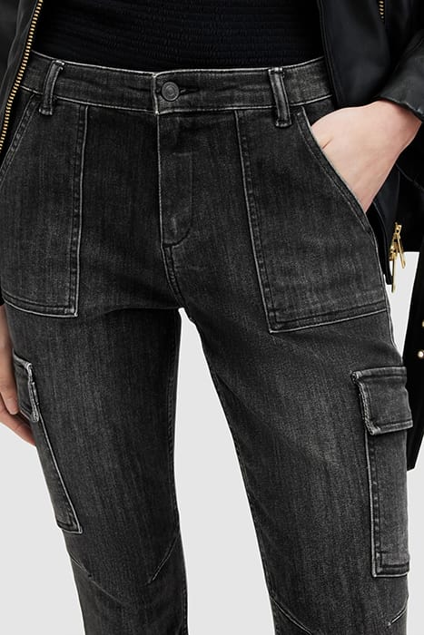 DURAN SKINNY CARGO WASHED BLACK 6