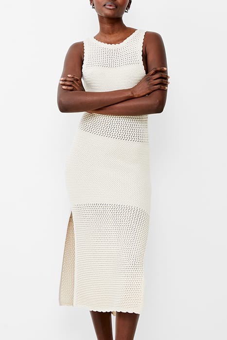 MOMO NELLIS CROCHET DRESS ECRU 1