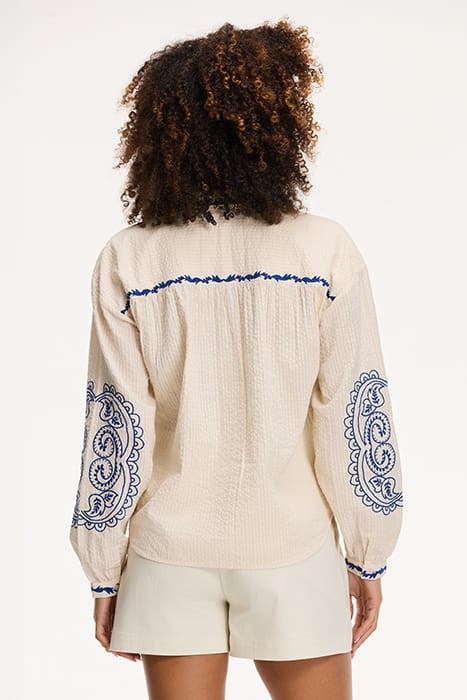 LADIES ELODIE BLOUSE SEERSUCKER LIGHT KIT WHITE 2