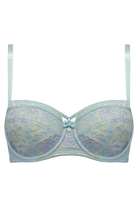 MARIPOSA SPARKLING IRIDESCENT AQUA BALCONY BRA 4