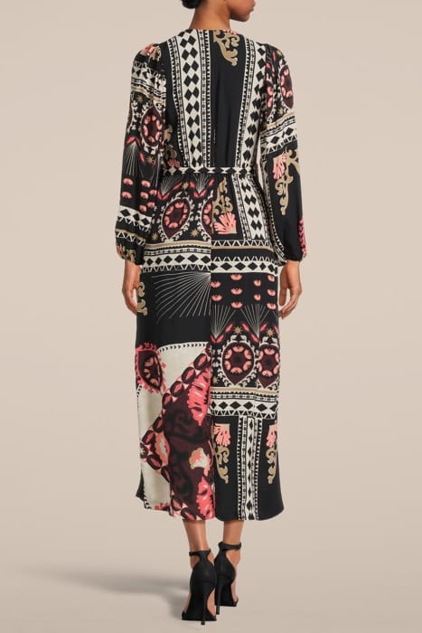 DRESS SCARF PRINT BLACK 2