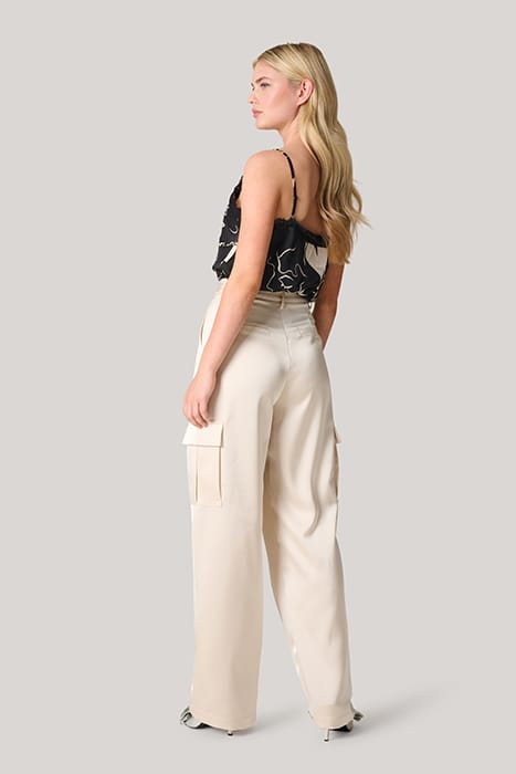 LA-SBSATIN CARGO PANTS OFFWHITE 2