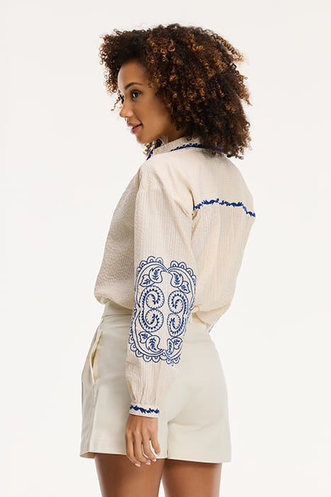 LADIES ELODIE BLOUSE SEERSUCKER LIGHT KIT WHITE 7