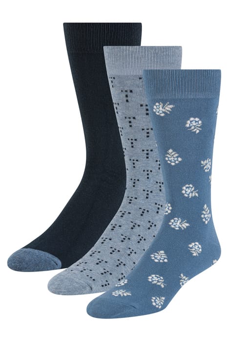 3PK MENS NON TERRY CREW BLUE 5