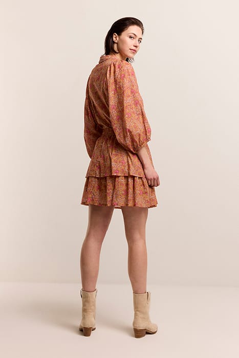 BLOUSE PETITE FLEUR PRINT SOFT CAMEL 3
