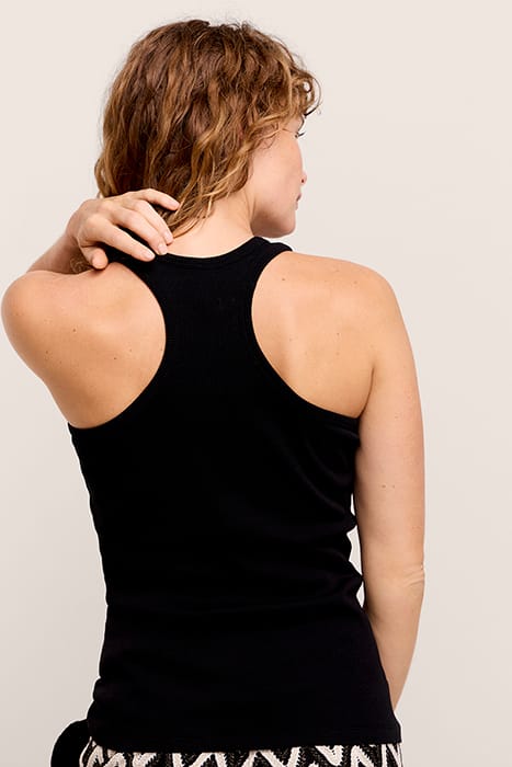 RIB SINGLET RIB JERSEY BLACK 2