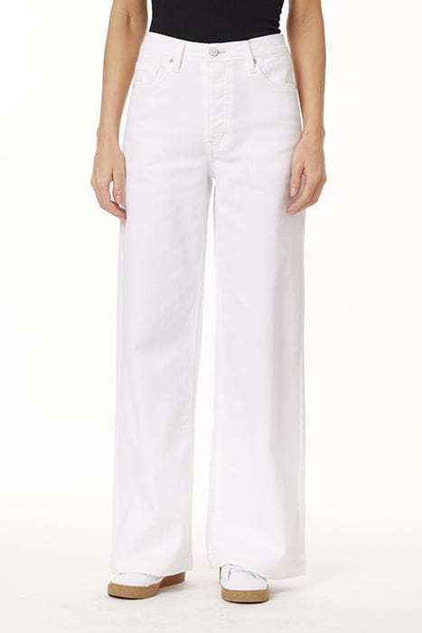 THE DAZE HIGHEST RISE WIDE LEG BLANC DE BLANC 1