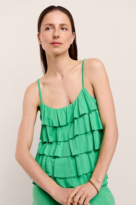 SINGLET FINE VISCOSE JERSEY ISLAND GREEN 1