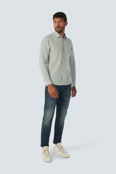 SHIRT STRIPES WITH LINEN ZINC 3